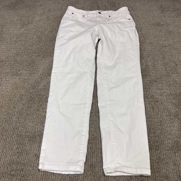 Talbots Ankle Jeans White Pockets Women’s Size 4 Petite - Picture 1 of 13